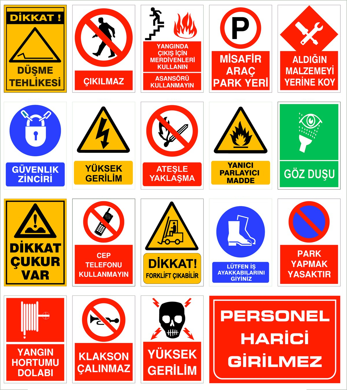 İş Güvenlik Levhaları